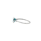 Blue Topaz Sterling Silver Ring: Handmade Minimalist Birthstone Jewelry