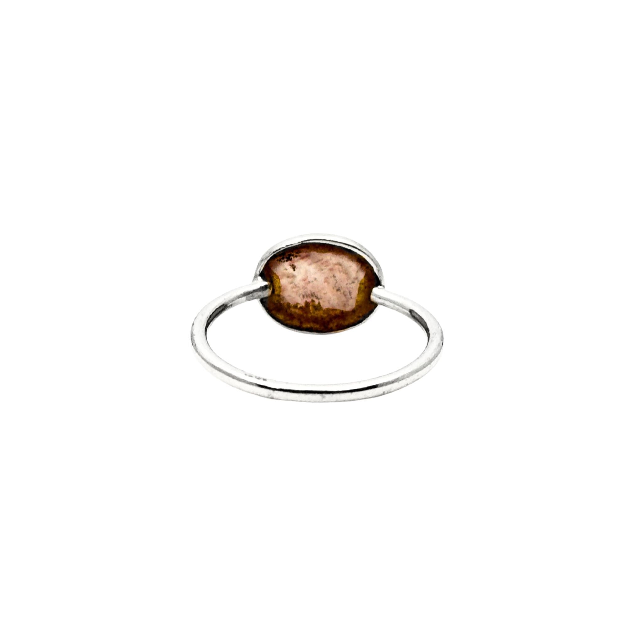Strawberry Quartz Ring: 925 Sterling Silver, Handmade Pink Gemstone