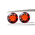 AAA Garnet Gemstone Pair: 6mm Round Cut, Loose Red Garnets