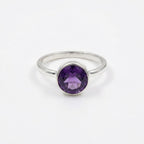Amethyst Ring: Handmade Sterling Silver Gemstone, February Birthstone