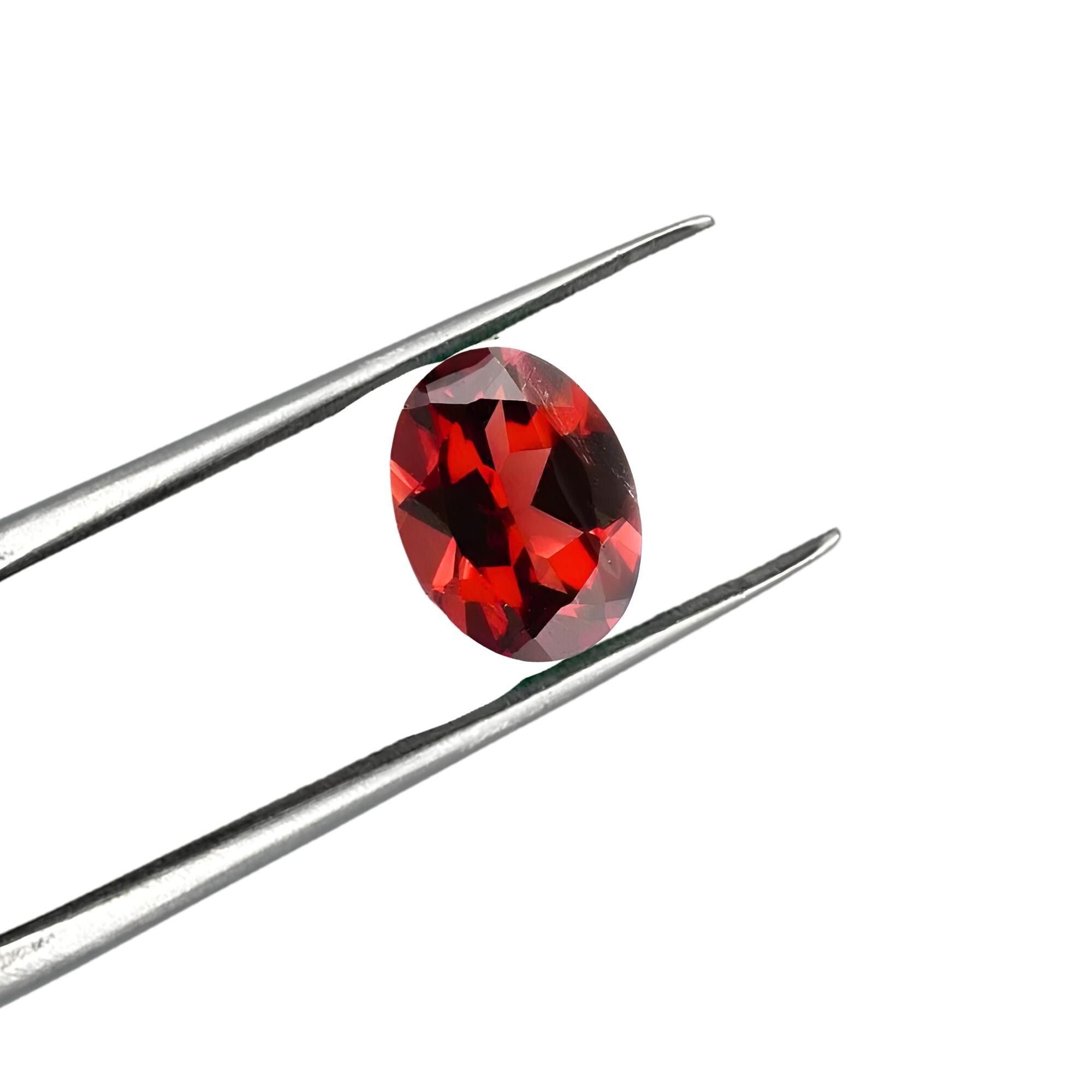 Natural Red Garnet Gemstone: 8*6mm Faceted Oval Cut, Loose Stones (5 PCS Lot)