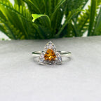 Natural Citrine Ring | 925 Sterling Silver | November Birthstone | Floral Gemstone Band | Handmade in Jaipur