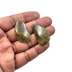 Untreated Sapphire Gemstone Slices: Rose Cut, Natural Pair for Jewelry