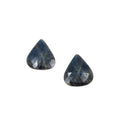 Rose Cut Sapphire Gemstone Slices: Natural Untreated Pair for Jewelry
