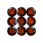 Red Garnet Gemstone Lot: 8mm Round Cut, Faceted, Jewelry Making (9 Pcs)