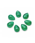 Natural Green Onyx Cabochons Smooth Pear Shape Loose Gemstone Cabs for Jewelry Making