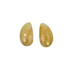 Rose Cut Sapphire Slices: Natural Gemstone Pair for Jewelry Making