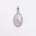 Oval Moonstone Pendant – Sterling Silver Boho Gemstone Jewelry