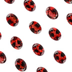 Natural Red Garnet Gemstone: 8*6mm Faceted Oval Cut, Loose Stones (5 PCS Lot)