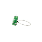 Sterling Silver Green Gemstone Teddy Bear Ring: Handmade Animal Jewelry
