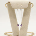 Amethyst Drop Earrings 925 Sterling Silver | Drop Gemstone Dangle | Gift for Her | Boho Jewelry