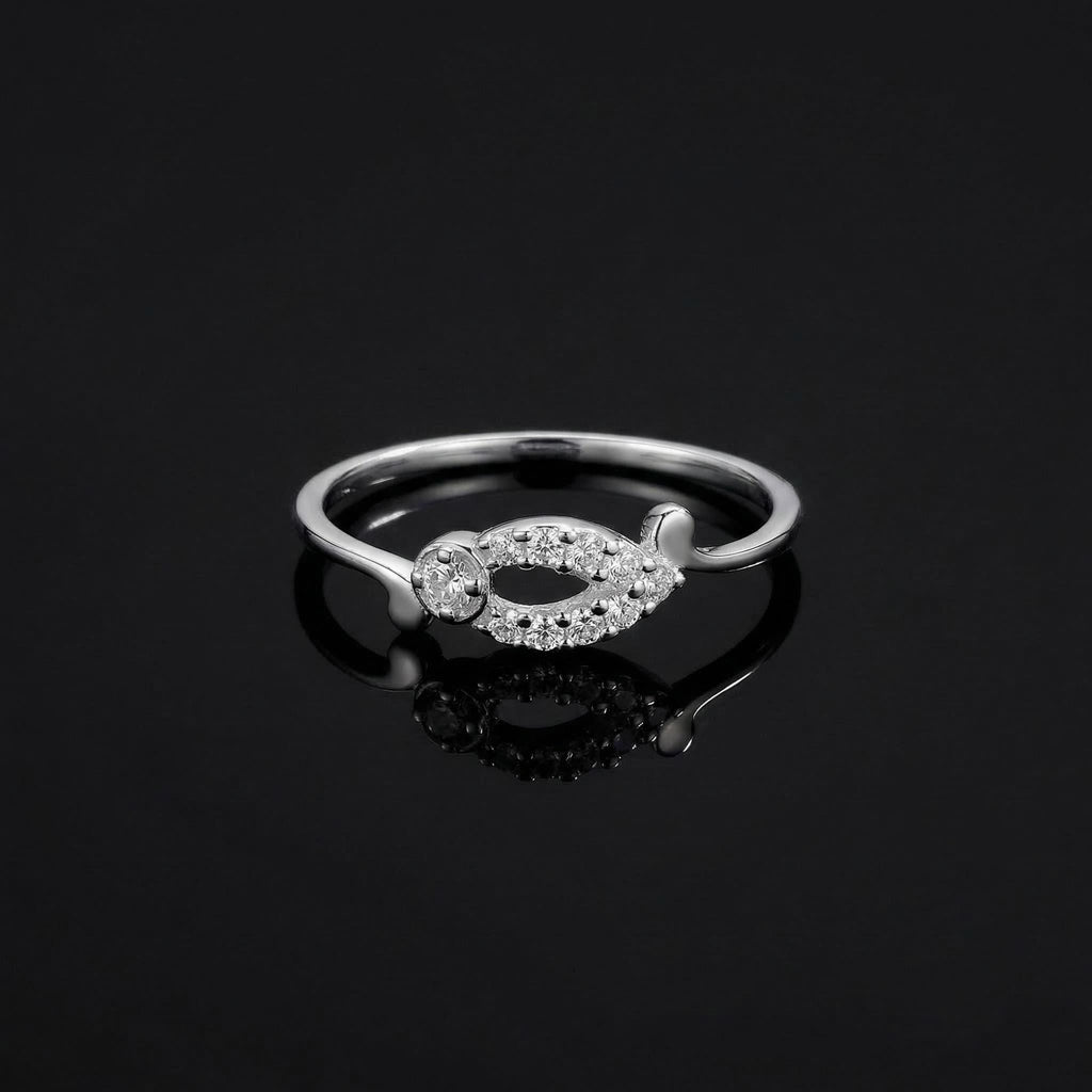 Vintage Inspired Marquise Halo Ring • Sterling Silver CZ Art Deco Swirl Filigree Band