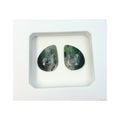 Untreated Sapphire Rose Cut Slices: Natural Gemstone Pair for Jewelry