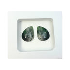 Untreated Sapphire Rose Cut Slices: Natural Gemstone Pair for Jewelry