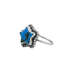 Natural Turquoise Ring | 925 Sterling Silver | December Birthstone | Boho Gemstone Band | Handmade in Jaipur