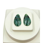 Rose Cut Sapphire Gemstone Slices: Natural Untreated Pair