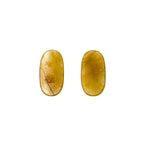 Rose Cut Sapphire Slices: Natural Untreated Gemstone Pair