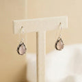 Handcrafted Rose Quartz Pear Drop Earrings | 925 Sterling Silver Dangle Jewelry