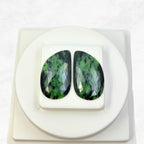 Natural Untreated Sapphire Rose Cut Slices: Gemstone Pair, Jewelry Making