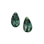 Rose Cut Sapphire Gemstone Slices: Natural Untreated Pair