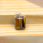 Tiger Eye Pendant Necklace, 925 Sterling Silver Natural Gemstone Protection Necklace, Healing Crystal Gift for Her