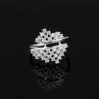 Sterling Silver Cluster Ring • Sparkling CZ Pavé Band • Modern Icicle Jewelry