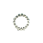 Raw Green Tourmaline Ring: Sterling Silver October Birthstone Boho Band