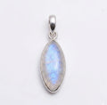Marquise Moonstone Pendant – Sterling Silver Boho Gemstone Necklace