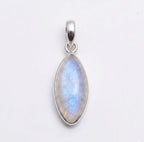 Marquise Moonstone Pendant – Sterling Silver Boho Gemstone Necklace