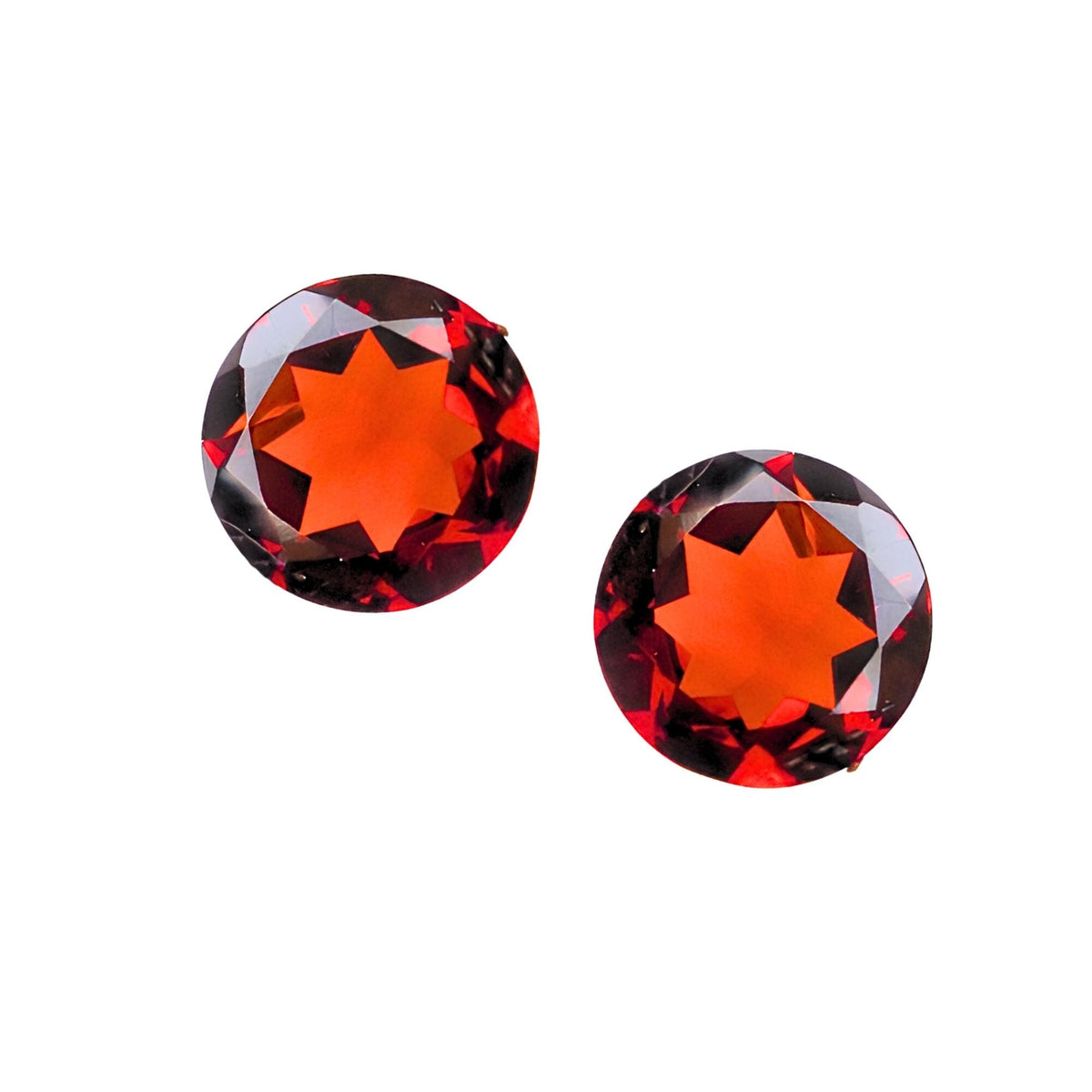 AAA Garnet Gemstone Pair: 6mm Round Cut, Loose Red Garnets