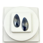 Rose Cut Sapphire Slices: Natural Untreated Gemstone Pair for Jewelry