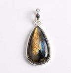 Labradorite Pendant: Sterling Silver Celestial Necklace