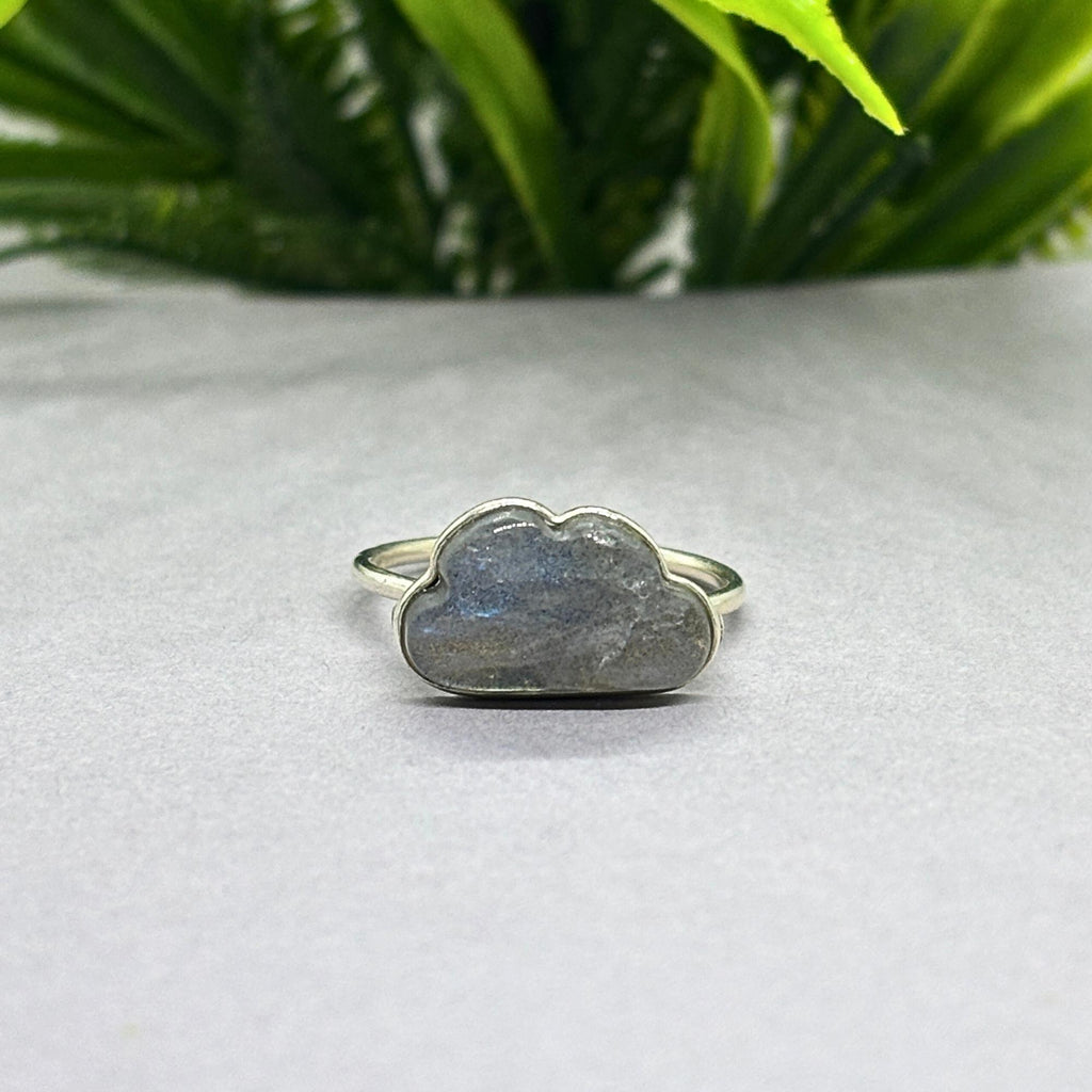 Natural Labradorite Ring | 925 Sterling Silver | Celestial Gemstone Band | Handmade Ring Jaipur
