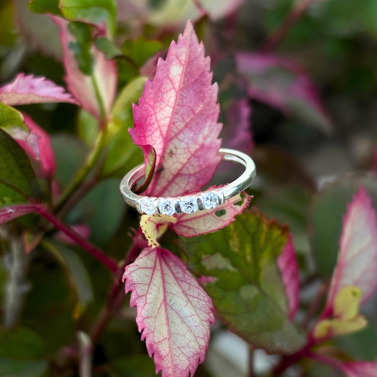 925 Sterling Silver CZ Eternity Ring - Dainty Stacking Band, Minimalist Wedding Promise Ring, Everyday Cubic Zirconia Jewelry Gift for Her