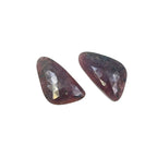 Rose Cut Sapphire Gemstone Slices: Natural Untreated Pair, Fancy Shape