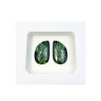 Natural Untreated Sapphire Rose Cut Slices: Gemstone Pair, Jewelry Making