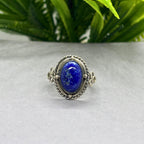 Natural Lapis Ring | 925 Sterling Silver | Vintage Gemstone Band | Handmade Jaipur