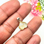 Citrine Heart Pendant in 925 Sterling Silver – Dainty Yellow Gemstone Necklace Charm, November Birthstone Jewelry Gift for Her