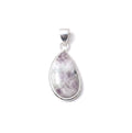 Teardrop Moonstone Pendant – 925 Sterling Silver, Minimalist Boho Gemstone Necklace
