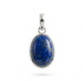 Oval Lapis Lazuli Sterling Silver Pendant – Boho Spiritual Jewelry