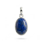 Oval Lapis Lazuli Sterling Silver Pendant – Boho Spiritual Jewelry