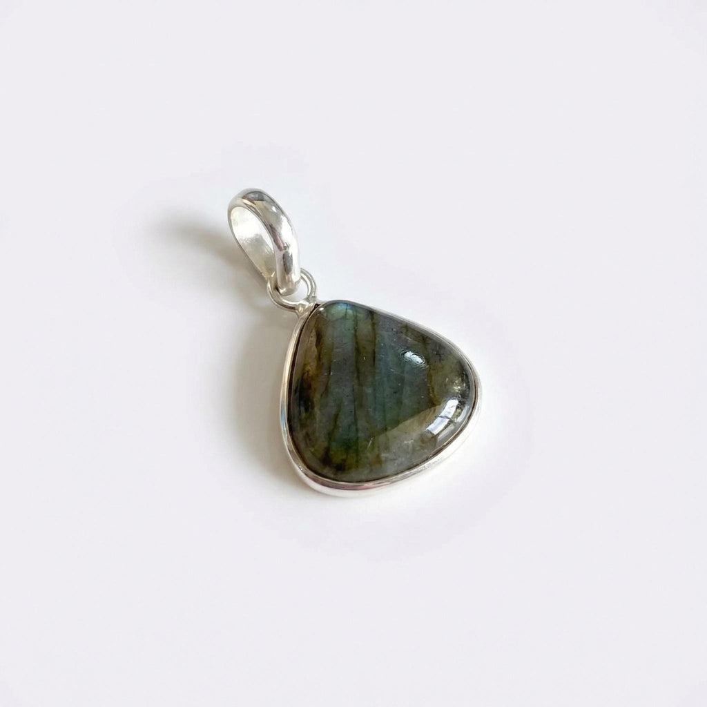 Labradorite Pendant: Sterling Silver Celestial Necklace