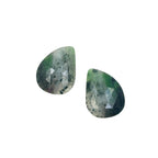 Untreated Sapphire Rose Cut Slices: Natural Gemstone Pair for Jewelry