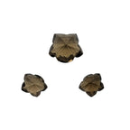 Smoky Quartz Gemstone Pair – Flower Cut, Deep Brown Matched Stones