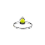 Peridot Trillion Ring: Sterling Silver Green Gemstone - August Birthstone