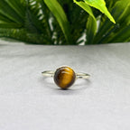 Natural Tiger Eye Ring | 925 Sterling Silver | Gemstone Band | Handmade Ring Jaipur