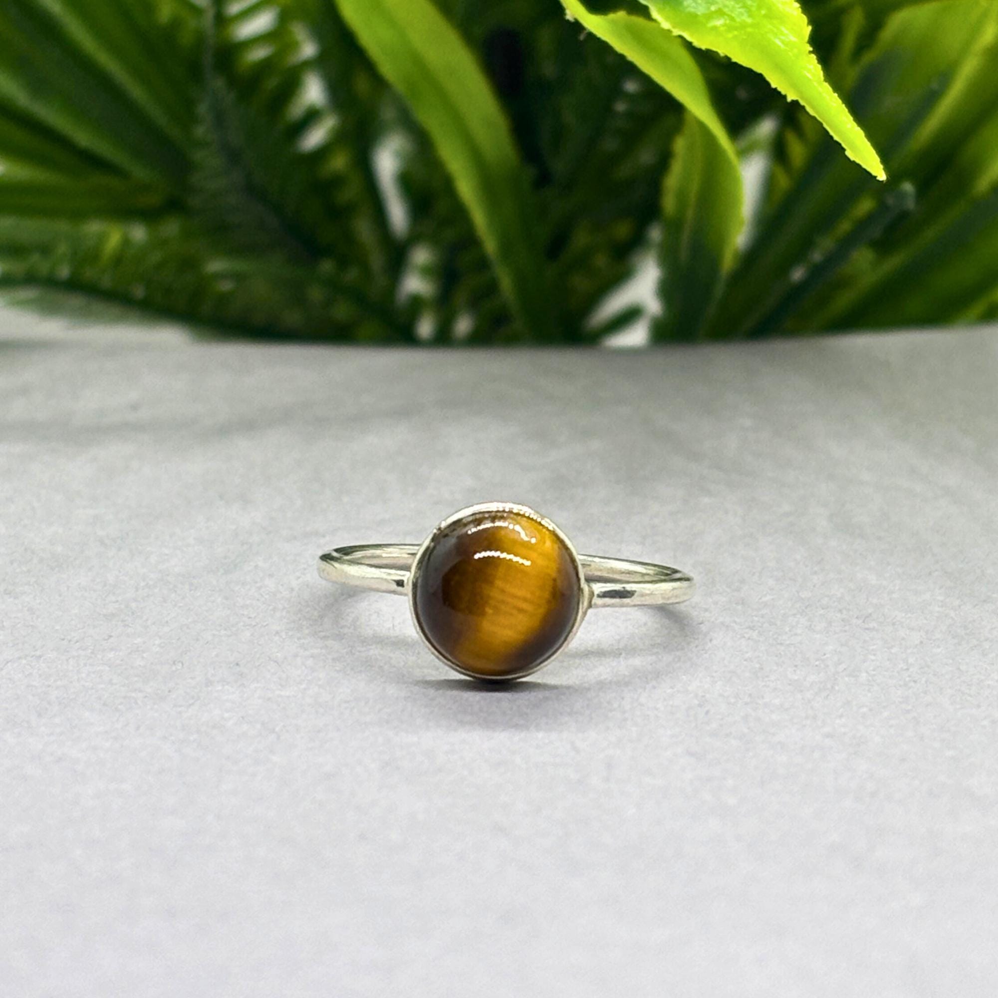 Natural Tiger Eye Ring | 925 Sterling Silver | Gemstone Band | Handmade Ring Jaipur