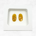 Rose Cut Sapphire Slices: Natural Untreated Gemstone Pair