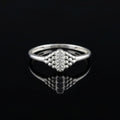 Art Deco White Gold Diamond Cluster Ring – Vintage Engagement Band