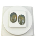 Rose Cut Sapphire Slices: Untreated Gemstone Pair for Jewelry